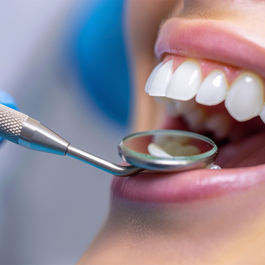 Close-up of dental examination before implant procedure in Turkey